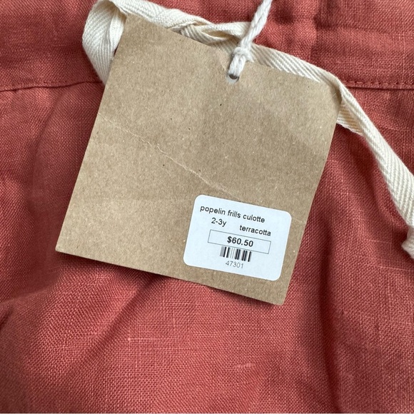 Popelin Frills Terracotta Bloomers Linen Boutique Toddler Girl 2-3 NWT Spain - Picture 8 of 8